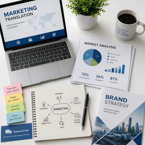 Marketing and corporate communications translation