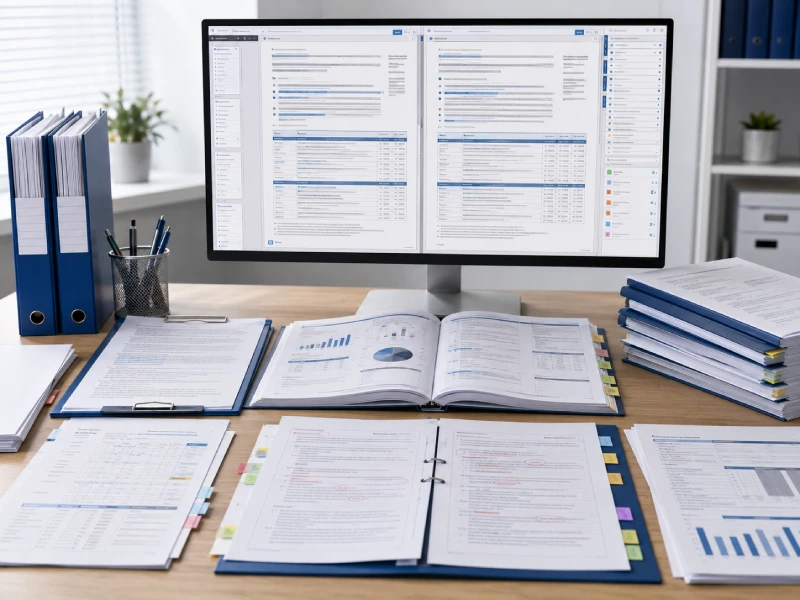 Business contracts, financial reports and corporate documents undergoing professional multilingual accuracy review