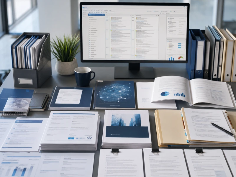 Professional business documents prepared for multilingual translation and review