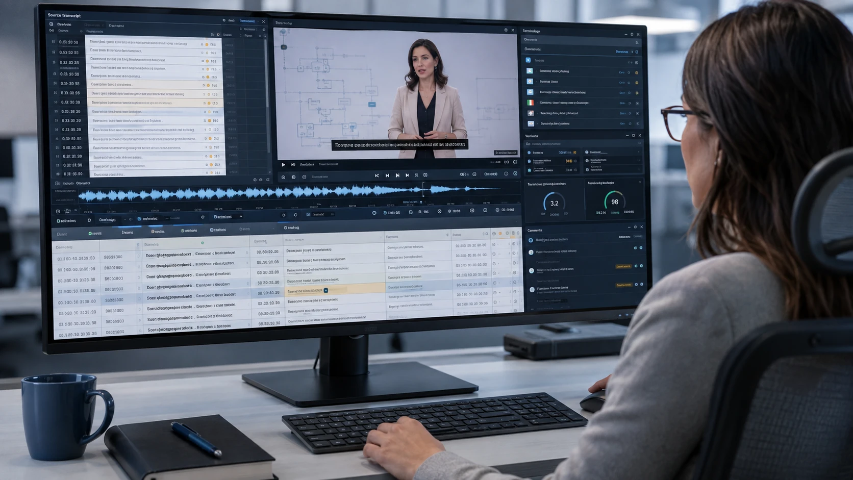 AI-assisted and human-reviewed eLearning subtitle production workflow